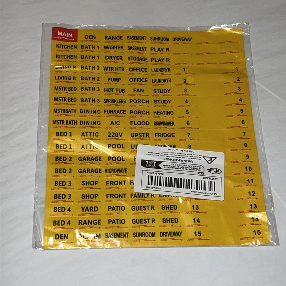 NEW CIRCUIT BOX LABELS - Picture 9 of 9
